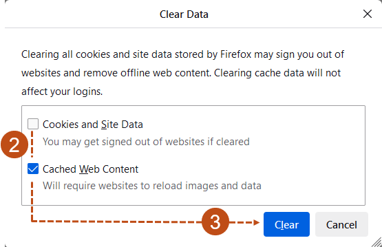 Clear button